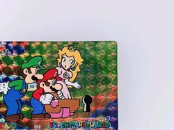 Mario Luigi Peach Super Mario World Holo Card No.3 Nintendo 1993 From Japan F/S - Image 5