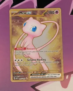 Pokemon TCG Mew EX Metal Gold NM 205/165 Scarlet & Violet 151 Promo Card - Image 1