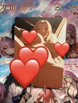Matte Beautiful Waifu Handmade Card Goddess Story CCG Anime Double Sided - Image 1