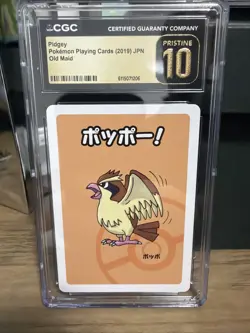 Pidgey CGC Pristine 10 Japanese Old Maid 2019 Playing Cards Pop Art Slab Mint - Image 1