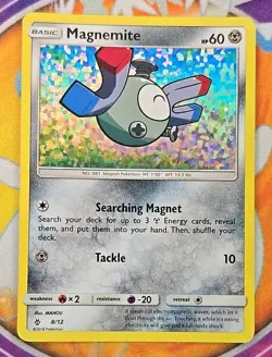 🔥POKEMON MAGNEMITE 8/12 PROMO MCDONALDS 2018 CONFETTI HOLO NM CARD👍📈 - Image 1