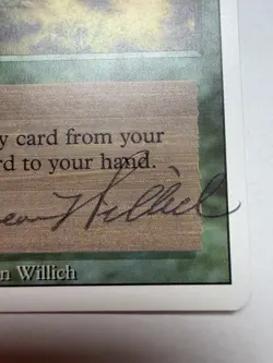 Regrowth Revised Signed Dameon Willich Magic The Gathering Rare MTG - Image 5