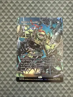 MTG Ronin’s Arsenal #0015 Foil Borderless Mythic TMNT Source Material (PZA) - Image 1