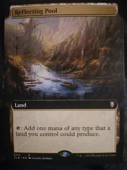 MTG Reflecting Pool EXTENDED ART CLB 604 Battle for Baldur's Gate Never Played - Image 1