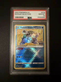 PSA 10 2022 Pokemon GO Radiant Blastoise 018/078 Gem Mint - Image 1