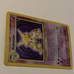 Pokemon TCG Alakazam 1/102 Base Set Holo Rare 80 HP Psychic Card 1999 - Image 3