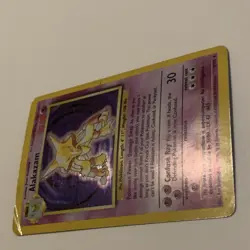 Pokemon TCG Alakazam 1/102 Base Set Holo Rare 80 HP Psychic Card 1999 - Image 4