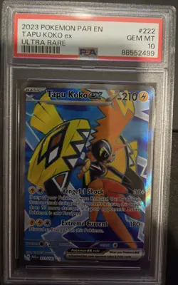 2023 POKEMON PAR EN-PARADOX RIFT ULTRA RARE #222 TAPU KOKO EX PSA 10 - Image 1