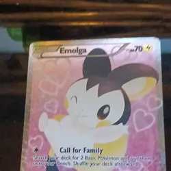 Pokemon Emolga Full Art Holo Basic 70 HP Electric Card English - Image 1