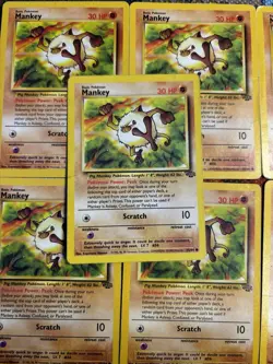 Pokemon TCG - Mankey - Jungle Set Unlimited - 55/64 - 1999-2000 WOTC (x8)💎🔥 - Image 3