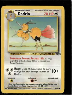 Pokemon Dodrio 34/64 Jungle Non Holo Common - Image 1