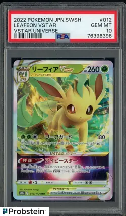 2022 Pokemon Japanese SWSH VSTAR Universe #012 Leafeon VStar PSA 10 GEM MINT - Image 1