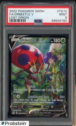 2022 Pokemon SWSH Lost Origin #TG12 FA/ Orbeetle V PSA 9 MINT - Image 1