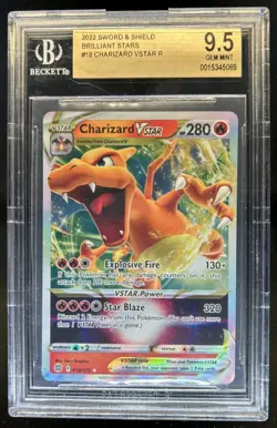 2022 Pokemon SWSH Brilliant Stars Charizard VST #018/172 BGS 9.5 - Image 1