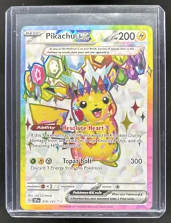 2024 Pokemon Surging Sparks Pikachu Ex Full Art #219/191 - Image 1
