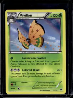 2014 Pokemon XY Vivillon Holo #17/146 - Image 1