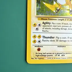 Pokemon Raichu Base Set 14/102 Vintage Holo Rare NM - Image 5