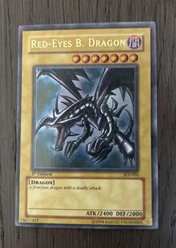 Red Eyes Black Dragon SDJ-001 1st Edition LP-Yu-Gi-Oh - Image 1