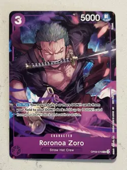Roronoa Zoro OP09-076 Alt Art Promo - One Piece TCG Welcome Pack Vol. 2 - Image 1