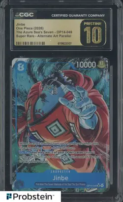 2026 One Piece The Azure Sea's Seven OP14 Jinbe Super Rare CGC 10 PRISTINE - Image 1