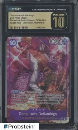 2026 One Piece The Azure Sea's Seven OP14 Donquixote Doflamingo CGC 10 PRISTINE - Image 1
