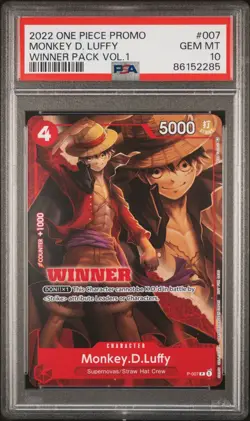 Monkey.D.Luffy Winner Vol. 1 #P-007 One Piece PSA 10 - Image 1