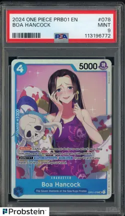2024 One Piece PRB01 EN #078 Boa Hancock PSA 9 MINT - Image 1