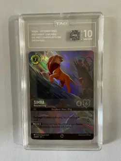 Disney Lorcana Enchanted Simba Returned King #215 First Chapter TAG 10 #9184 - Image 1