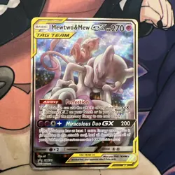 Pokemon TCG Mewtwo & Mew GX SM191 Black Star Promo Card Near Mint Condition - Image 1