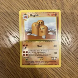 Dugtrio 19/102 Base Set Pokemon Card LP - Image 1