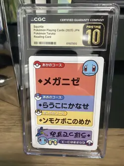 CGC PRISTINE 10 Squirtle Taruka Reading Card Pokemon Playing Cards Japan 2025 - Image 1