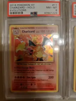 PSA 8 Pokemon Evolutions Holo Charizard 4 Card Lot (includes staff prerelease) - Image 2