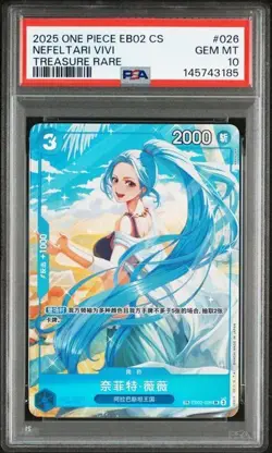 PSA 10 One Piece TCG Card Game Chinese Nefertari Vivi EB02-026 TR Exclusive - Image 1