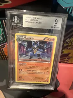 2012 POKEMON BLACK & WHITE NEXT DESTINIES #64 LUCARIO-HOLO FOIL 8 - Image 1