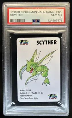 1998 KFC Pokemon Card Game Scyther #123 PSA 10 GEM MINT Gem Mint - Image 1