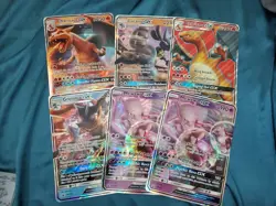 Pokemon Jumbo Card Lot Charizard Mewtwo Greninja Lucario - Image 1