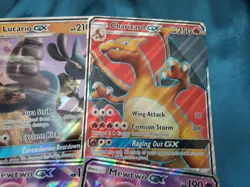 Pokemon Jumbo Card Lot Charizard Mewtwo Greninja Lucario - Image 4