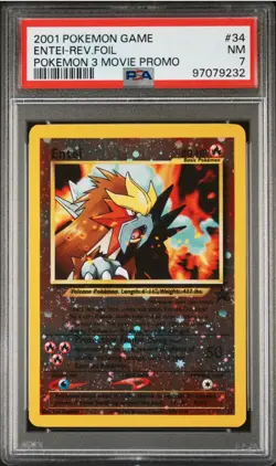 Pokemon TCG Entei Movie 3 Promo #34 PSA 7 - Image 1