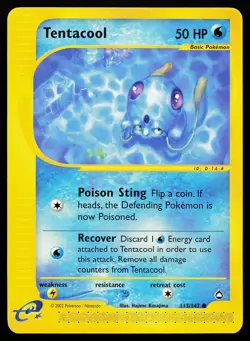 Tentacool 113/147 Common Aquapolis Pokemon Card - Image 1