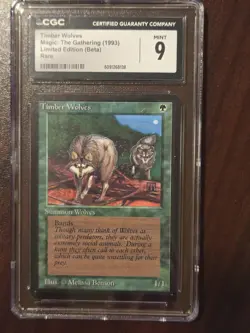 Timber Wolves - Beta ~CGC 9~ Magic The Gathering MTG Graded - Image 1