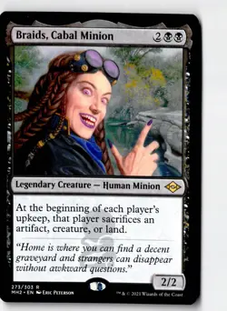 Braids, Cabal Minion 273 Rare Modern Horizons 2 Magic: The Gathering LP - Image 1