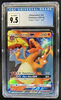 2019 Pokemon SM Hidden Fates Charizard GX #9/68 CGC 9.5 - Image 1