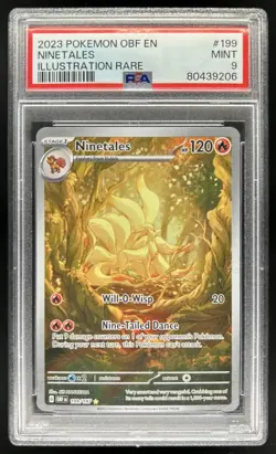 2023 Pokemon SV Obsidian Flames - OBF EN Ninetales #199/197 PSA 9 - Image 1