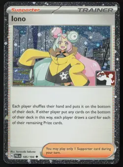 Pokemon Iono 185/193 Prize Pack Series Cards Holo Pack Fresh - NM - Image 1