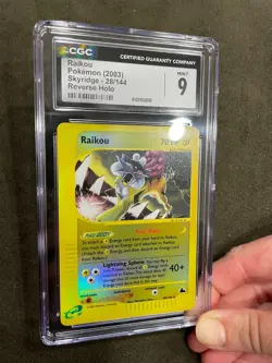 Raikou Skyridge 28/144 eReader Reverse Holo English Pokemon Graded CGC 9 Mint - Image 3
