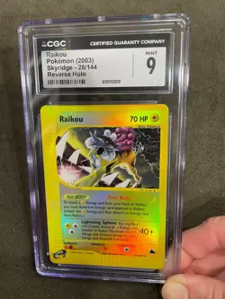 Raikou Skyridge 28/144 eReader Reverse Holo English Pokemon Graded CGC 9 Mint - Image 4