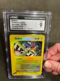 Raikou Skyridge 28/144 eReader Reverse Holo English Pokemon Graded CGC 9 Mint - Image 5