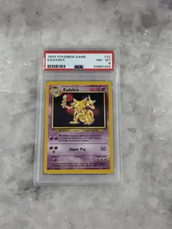 1999 Pokemon Base Set #32/102 Kadabra PSA 8 NM-MT+ - Image 1