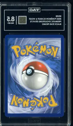 2025 Pokemon S&V Black Star Promo Prismatic Evolutions ETB #173 Eevee TAG 8.5 - Image 2