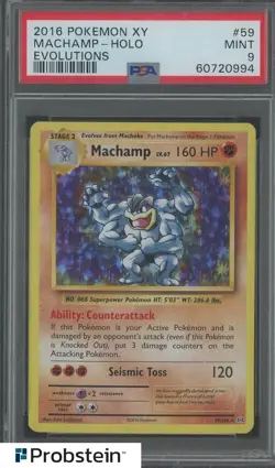Machamp Holo 2016 Pokemon XY Evolutions #59 PSA 9 - Image 1